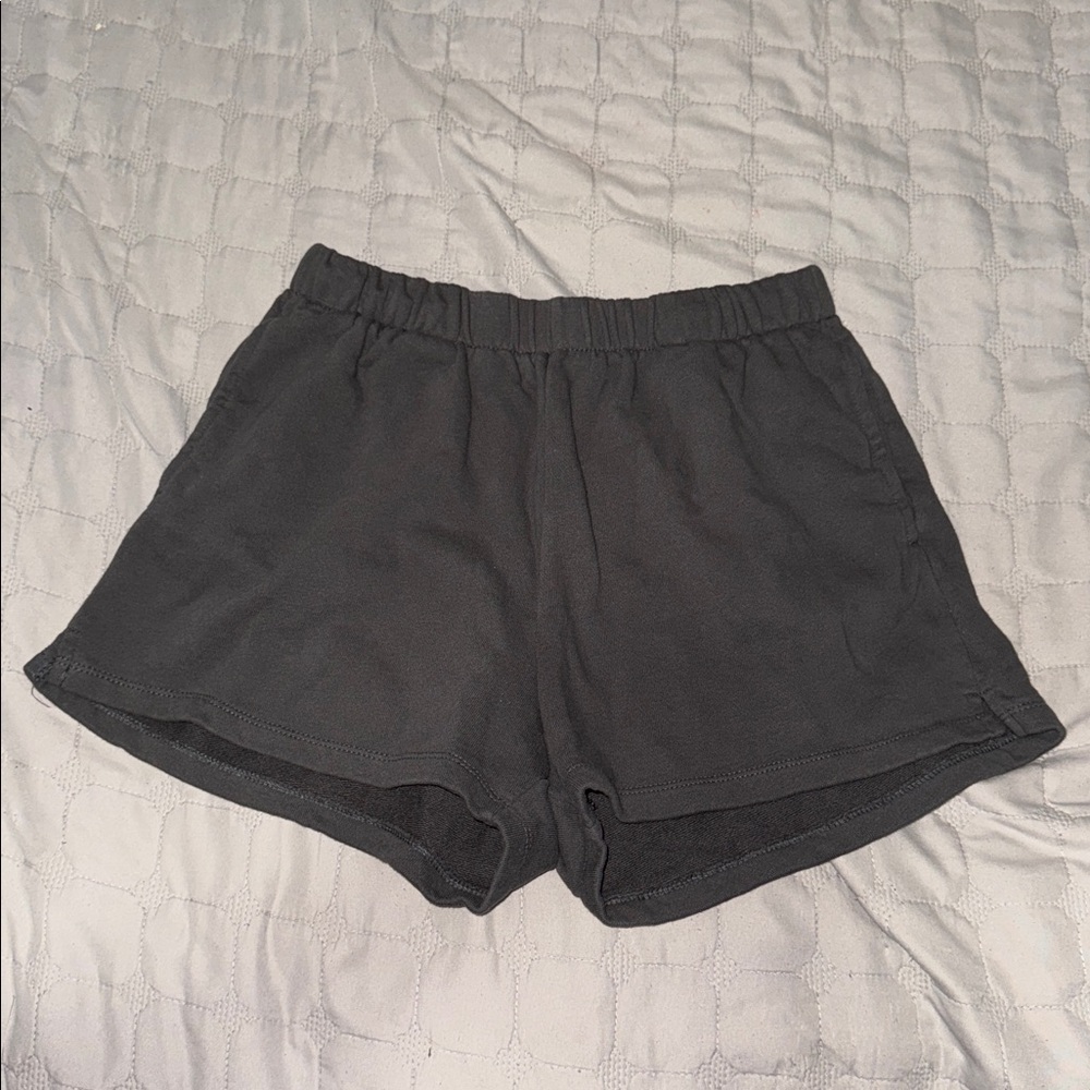 Garage Charcoal Gray Knit Shorts